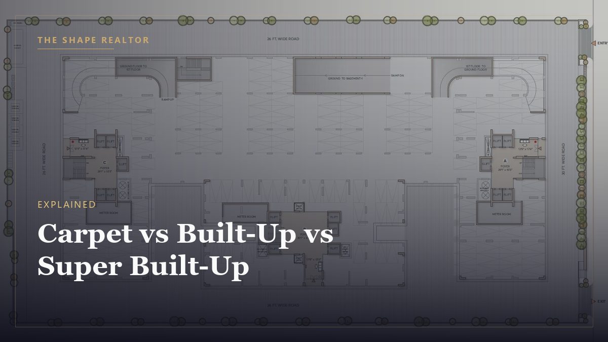 Carpet Area vs Built-Up vs Super Built-Up: Explained Simply